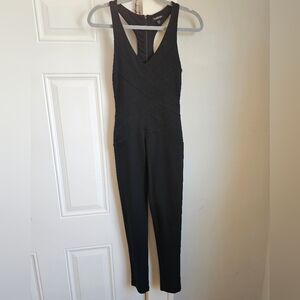 bebe Vintage Black Bandage Sleeveless Jumpsuit